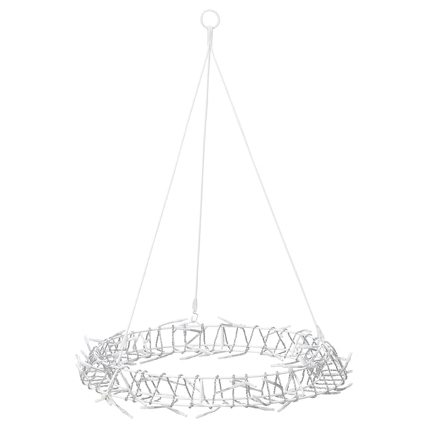 glansa ring shaped white hanging decoration electric ikea