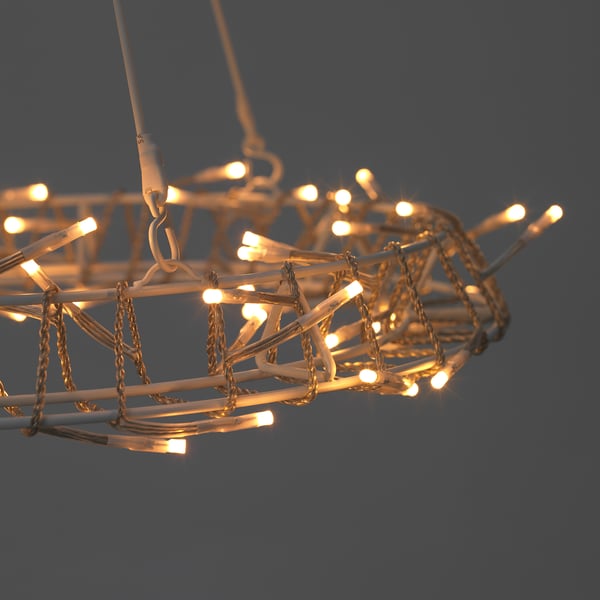 Glansa Ring Shaped White Hanging Decoration Electric Ikea