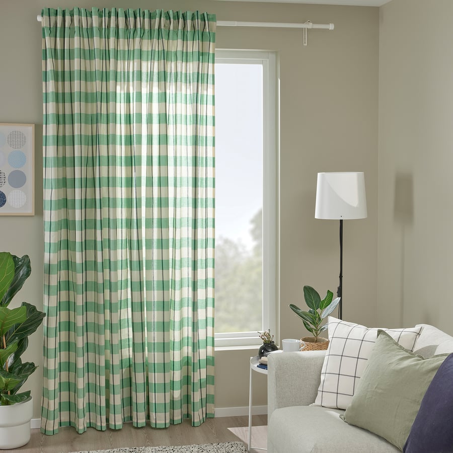 Checkered Curtains For Living Room & Bedroom IKEA