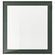 GLASSVIK Glass door, dark olive-green/clear glass, 60x64 cm