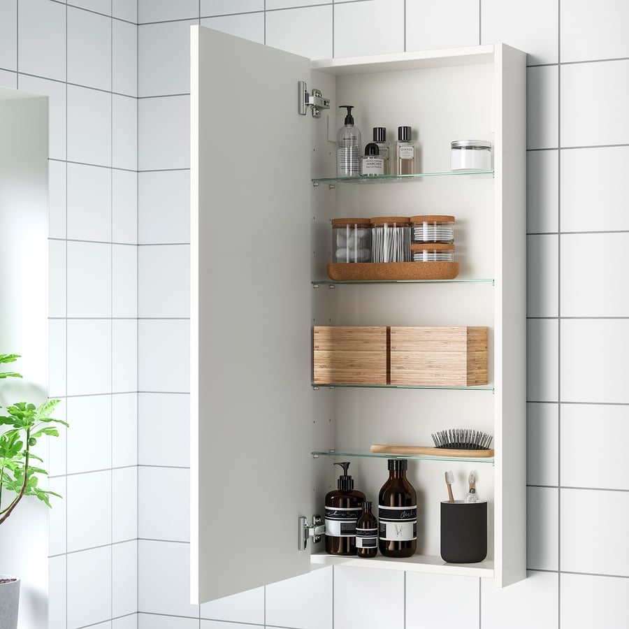 highgloss white, Wall with 1 door, 40x14x96 cm IKEA