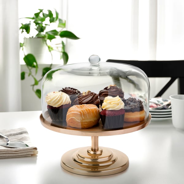 GOKVÄLLÅ cake stand with lid, 27 cm IKEA