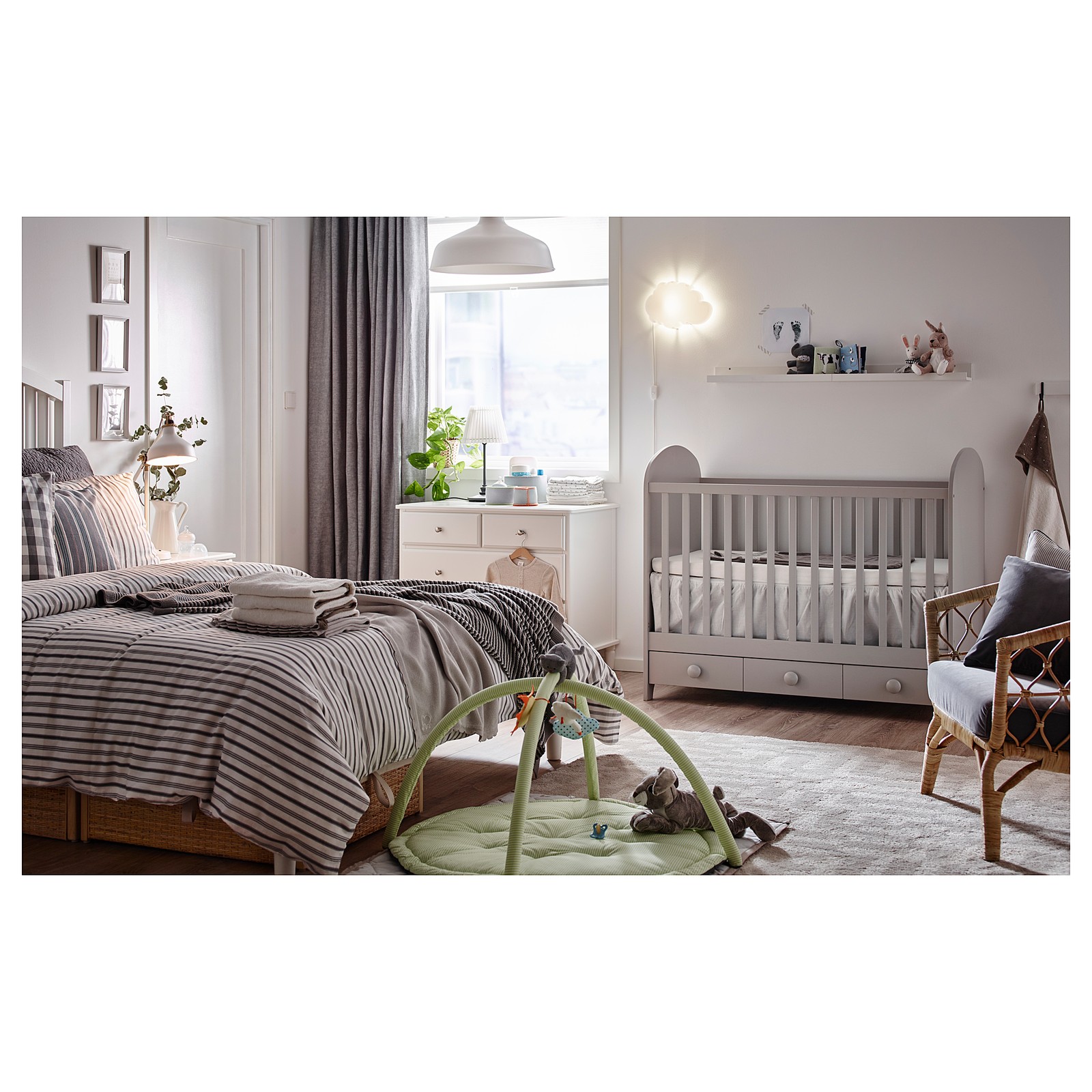 GONATT light grey, Cot, 70x140 cm IKEA
