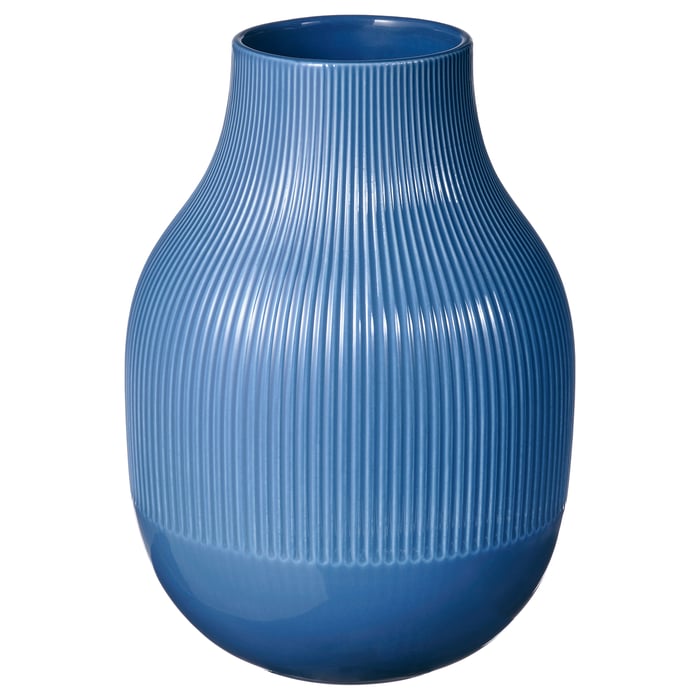 GRADVIS Vase, blue, 21 cm IKEA