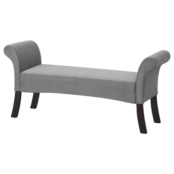 GRANSÄNG Bench velvet light grey IKEA