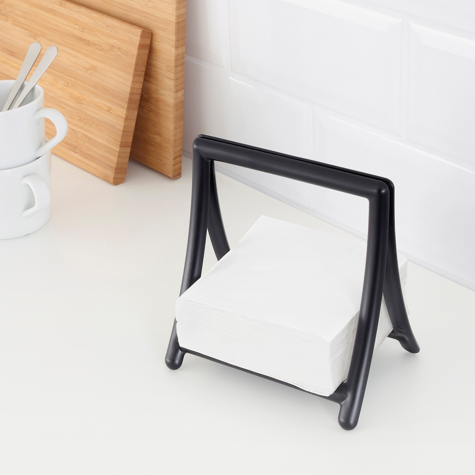 GREJA black, Napkin holder IKEA