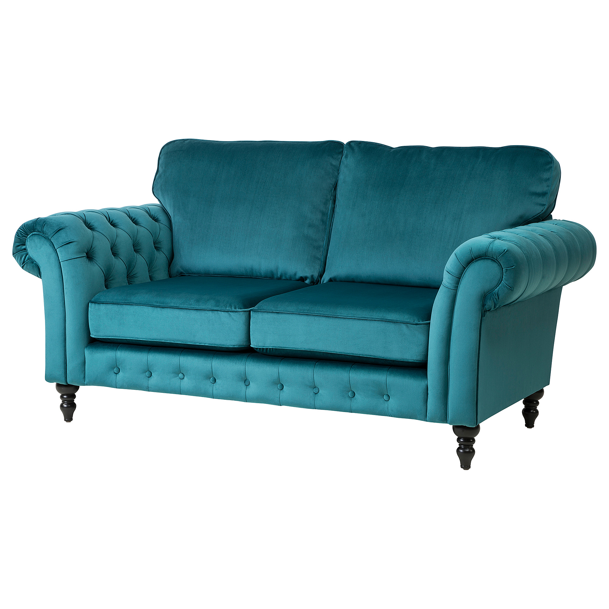 GREVIE velvet blue, 2seat sofa IKEA