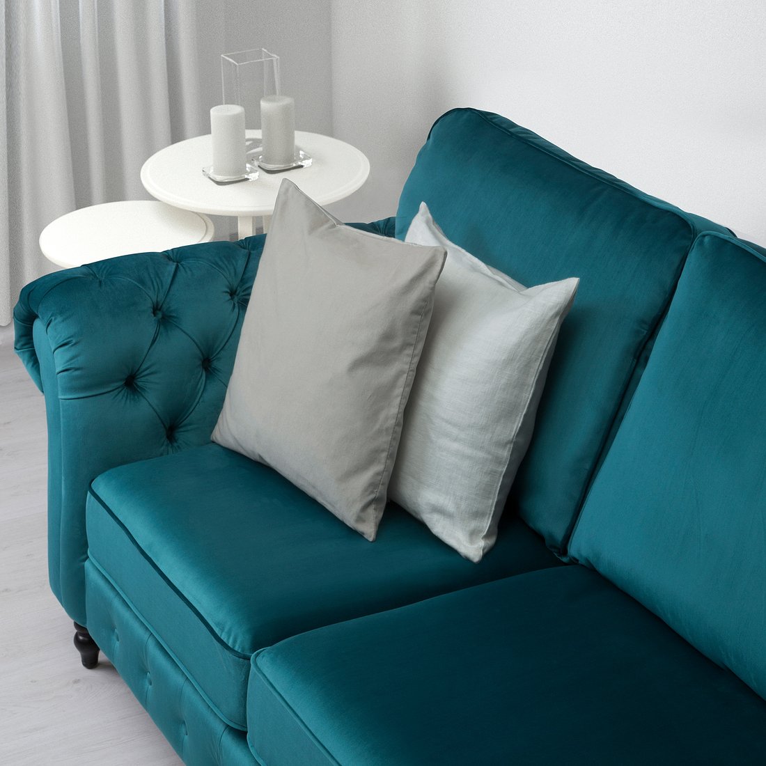 GREVIE velvet blue, 2seat sofa IKEA