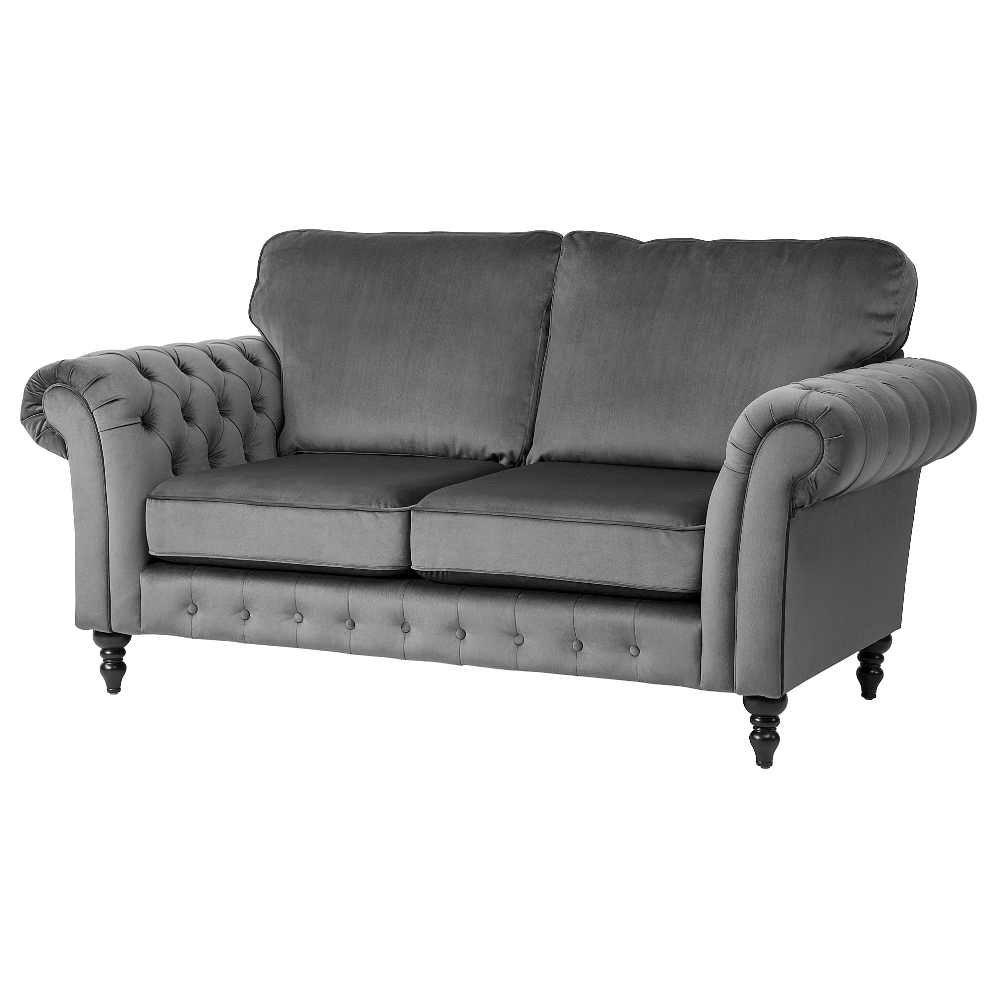 GREVIE velvet blue, 2seat sofa IKEA