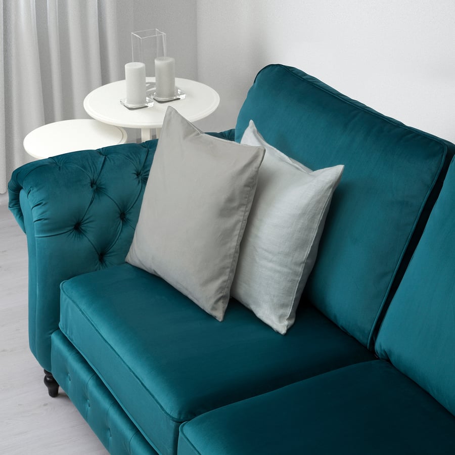 GREVIE velvet blue, 3seat sofa IKEA