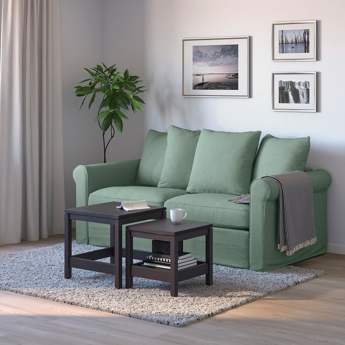 GRÖNLID 2seat sofabed, Tallmyra light green IKEA