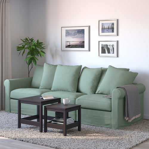 GRÖNLID 3seat sofabed, Tallmyra light green IKEA
