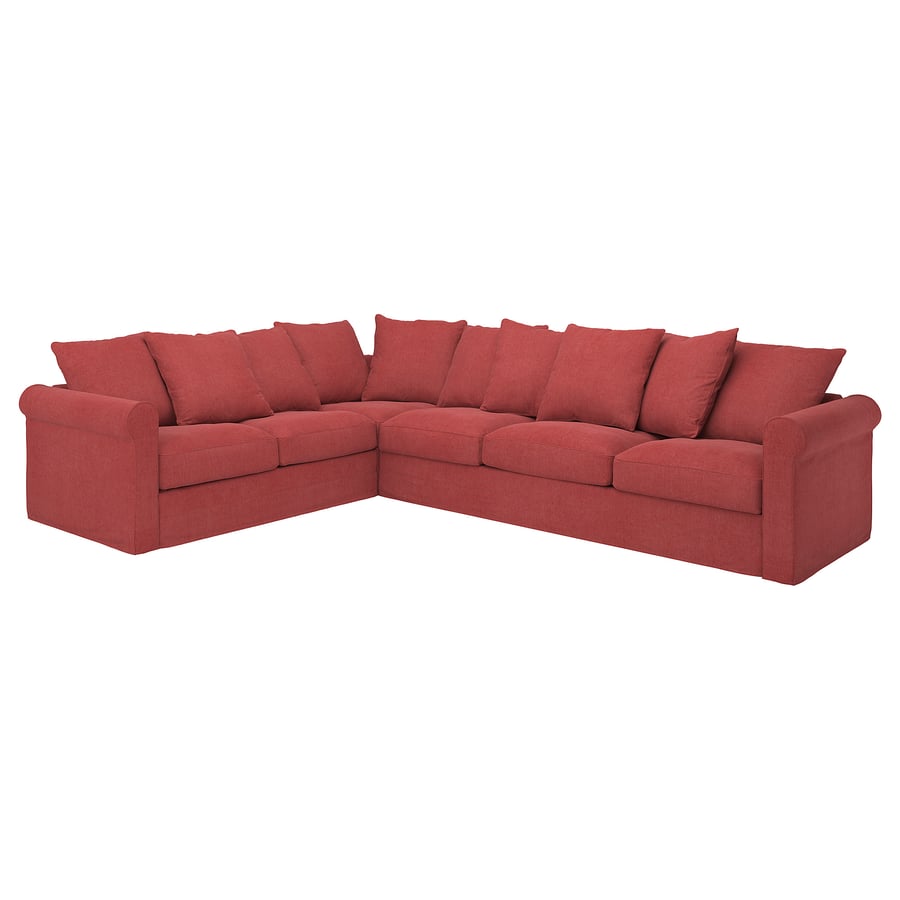 GRÖNLID Corner sofa, 5seat, Tallmyra light red IKEA