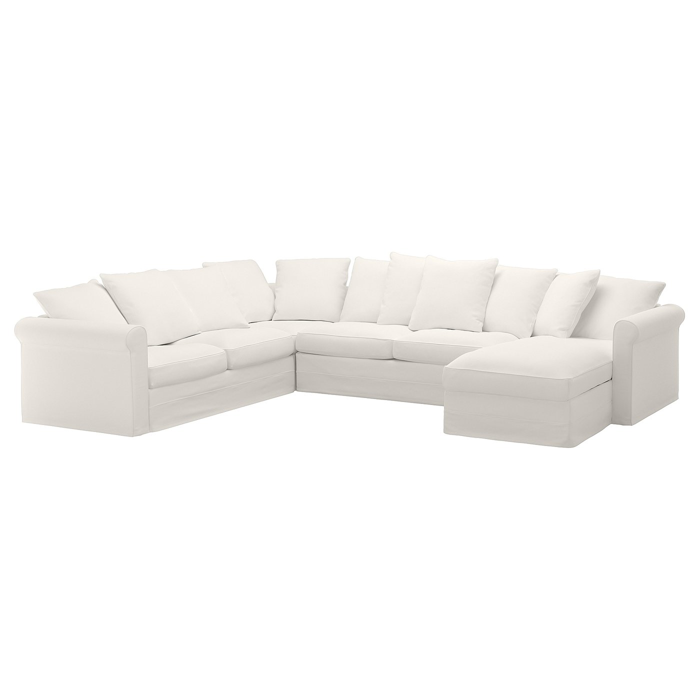 gronlid corner sofa bed 5 seat with chaise longue inseros white