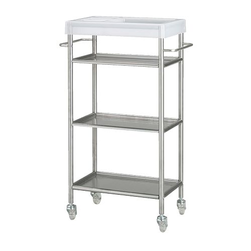 GRUNDTAL Trolley Stainless steel 48 x 24 x 77 cm - IKEA