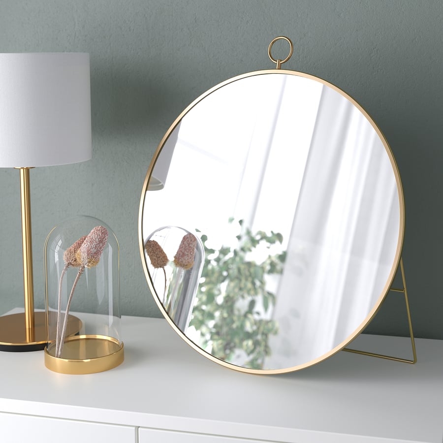 GRYTÅS mirror, gold-colour, 40 cm - IKEA UK