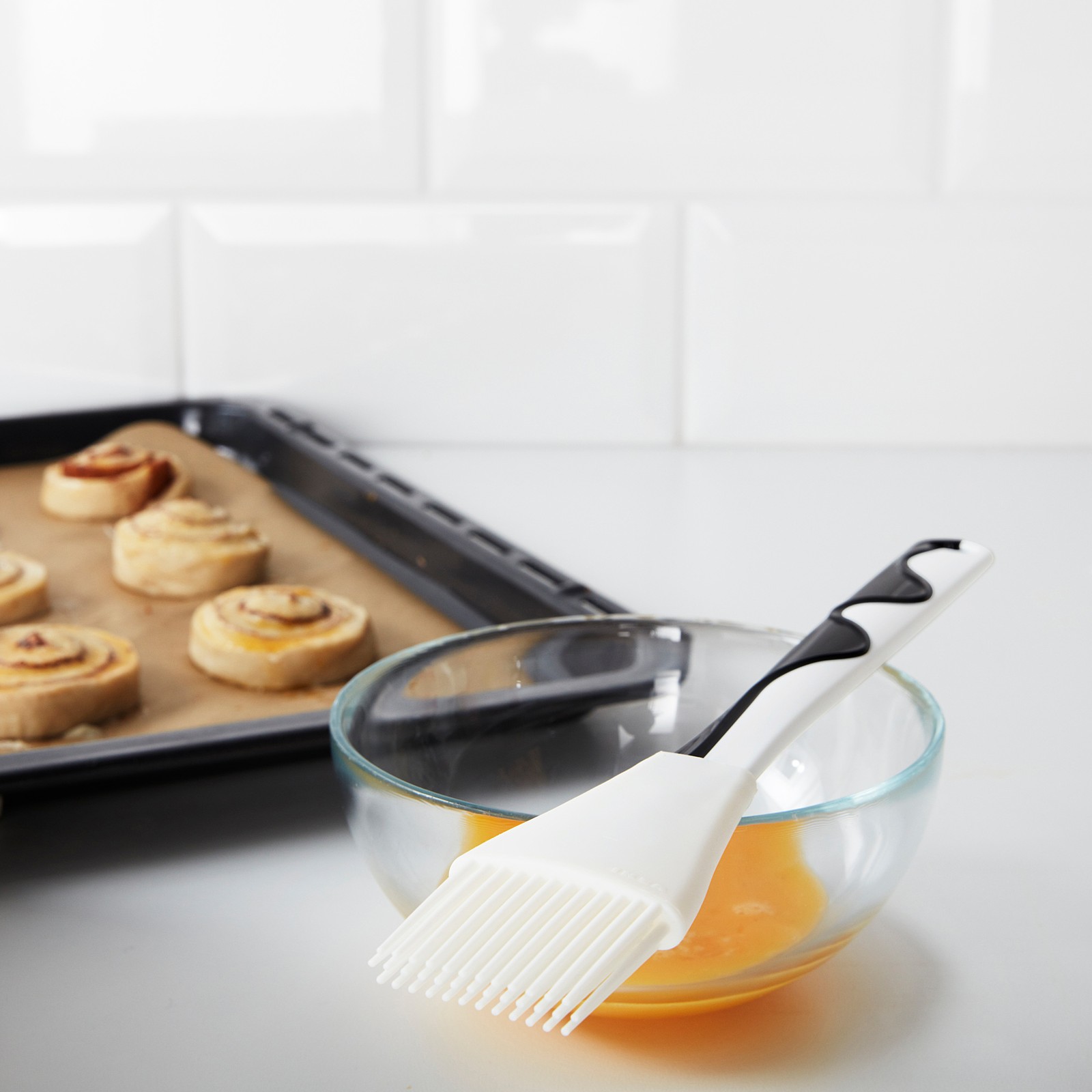 GUBBRÖRA white, black, Pastry brush IKEA
