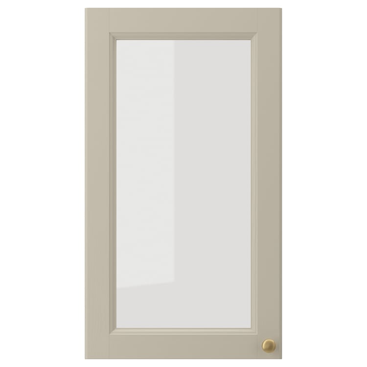 GULDDRAGARE glass door, beige/clear glass, 38x67 cm - IKEA UK