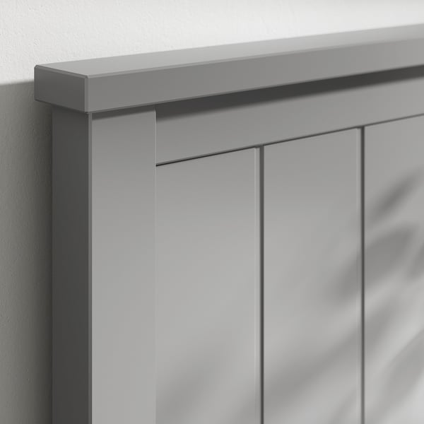 GULLABERG Bed frame with 2 storage boxes, grey/Lönset, Standard Single