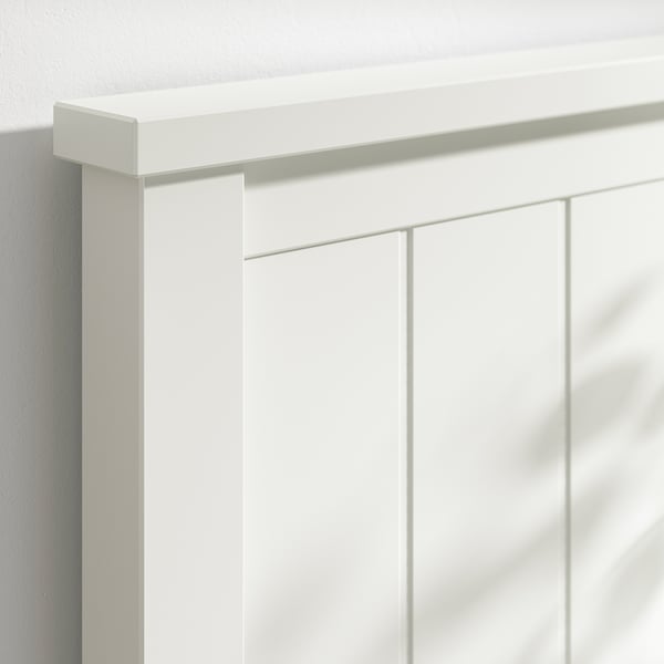 GULLABERG Bed frame with 4 storage boxes, white, Standard Double