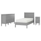 GULLABERG Bedroom furniture, set of 3, grey, Standard Single