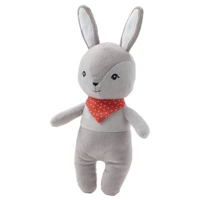 GULLIGAST Squeaky soft toy, grey/red