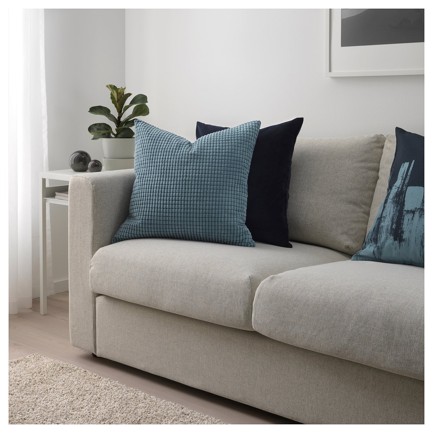 GULLKLOCKA Cushion cover Bluegrey 50 x 50 cm IKEA