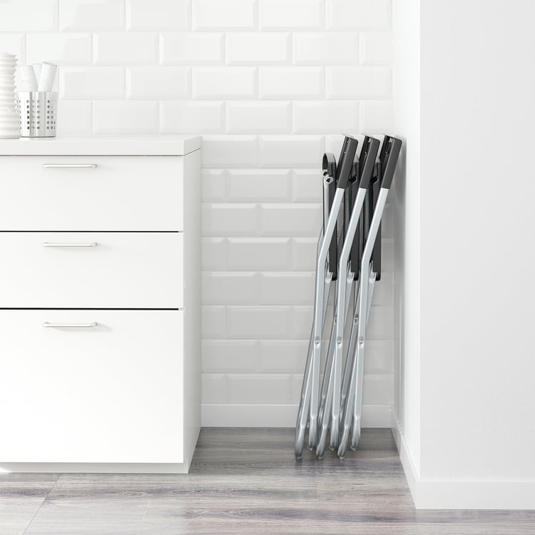 GUNDE folding chair, black IKEA