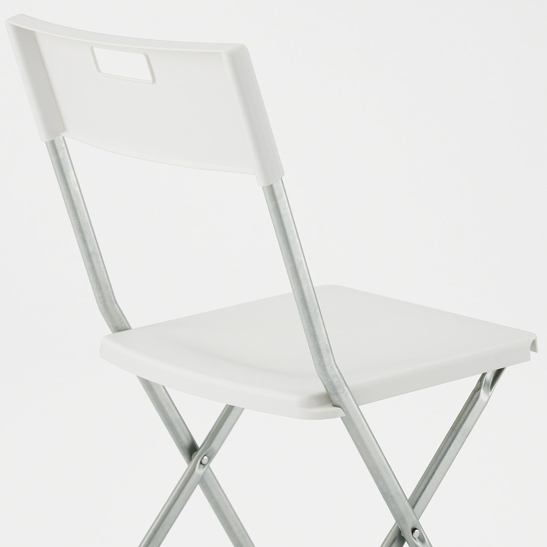 GUNDE white, Folding chair IKEA