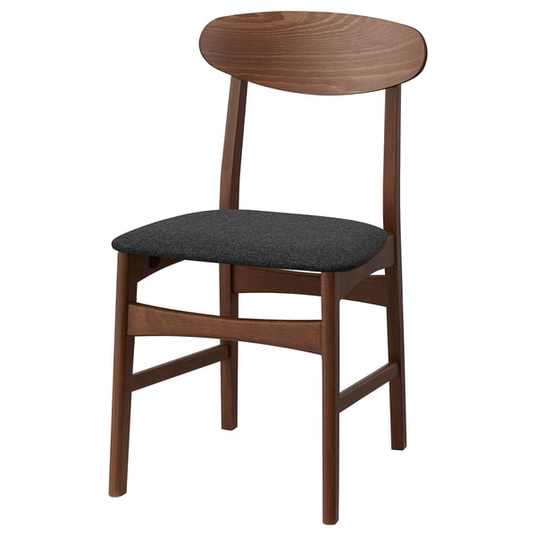 GUNLEIF Chair, brown/Gunnared dark grey