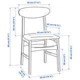 GUNLEIF Chair, brown/Gunnared dark grey