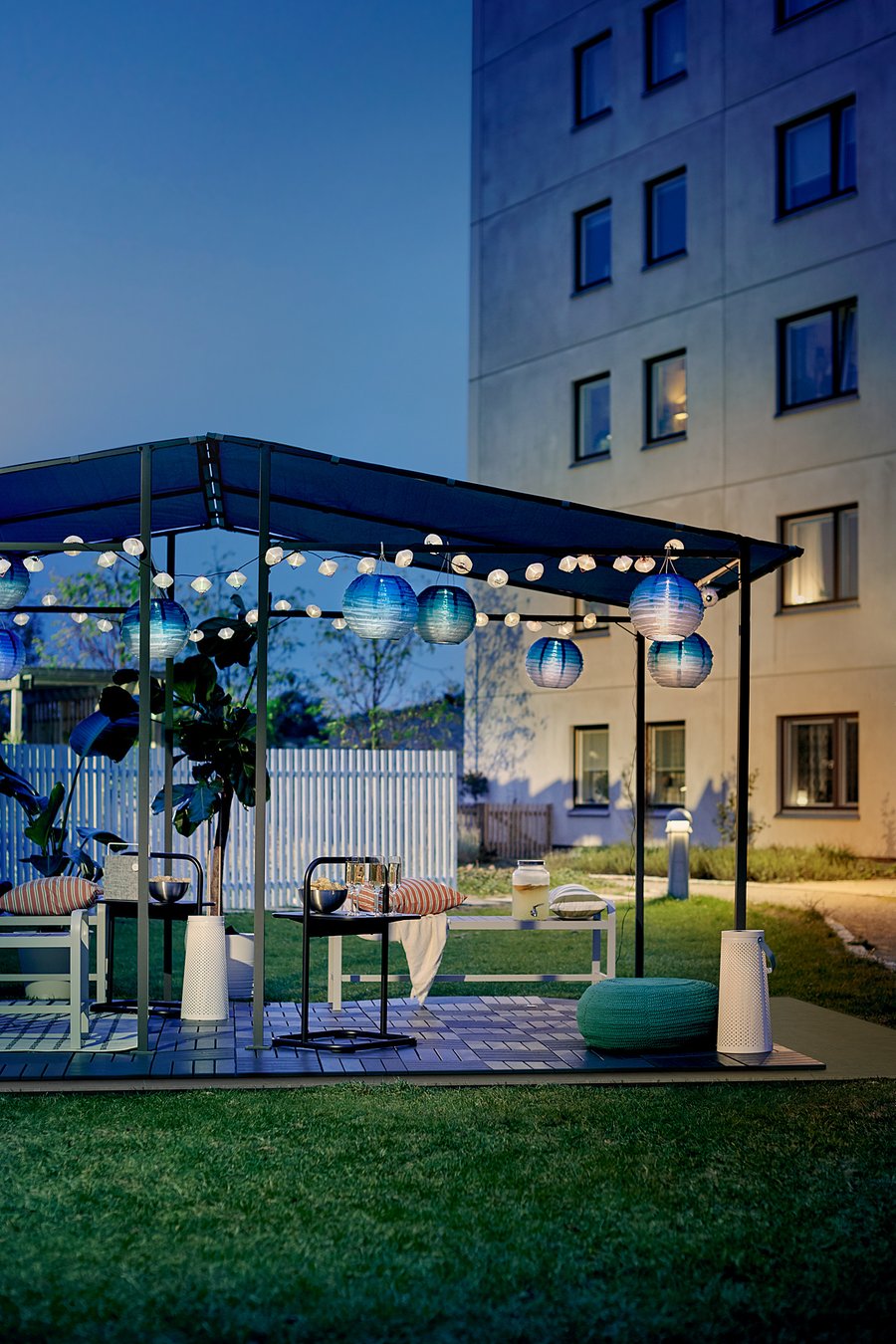 GUNNÖN gazebo, dark grey, 238x233 cm IKEA