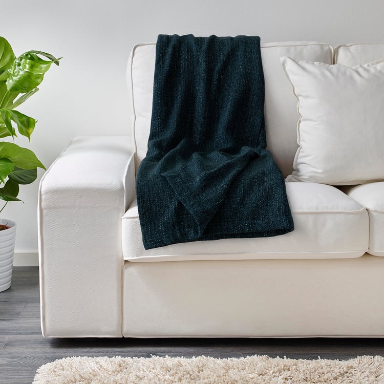 GURLI Throw, blue, 120x180 cm IKEA