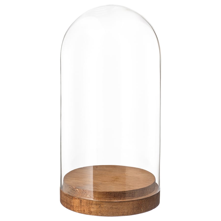 HÄRLIGA clear glass dome with base, Height 20 cm IKEA