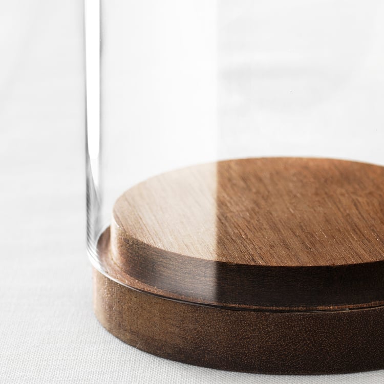 HÄRLIGA clear glass dome with base, Height 20 cm IKEA