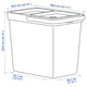 HÅLLBAR Bin with lid, light grey, 22 l - IKEA UK