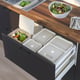 HÅLLBAR Bin with lid, light grey, 22 l - IKEA UK