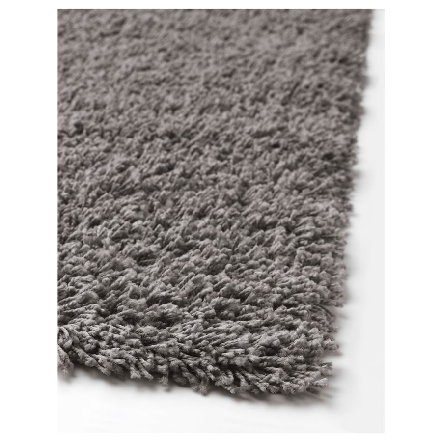 HAMPEN rug, high pile, grey, 133x195 cm IKEA