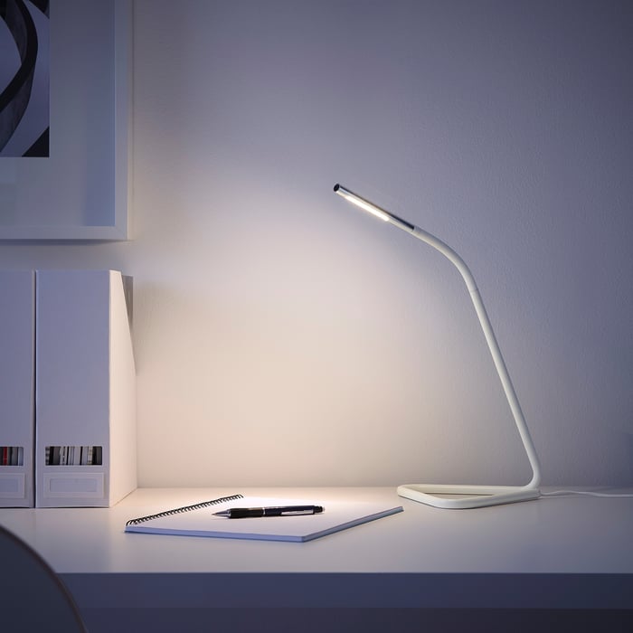 HÅRTE LED work lamp, white/silvercolour IKEA