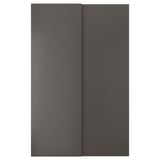 HASVIK Pair of sliding doors, dark grey, 150x236 cm