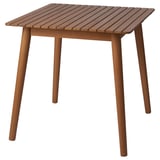HATTHOLMEN Table, outdoor, eucalyptus/light oak, 75x75x74 cm