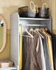 HAUGA open wardrobe with 3 drawers, grey, 70x199 cm - IKEA UK