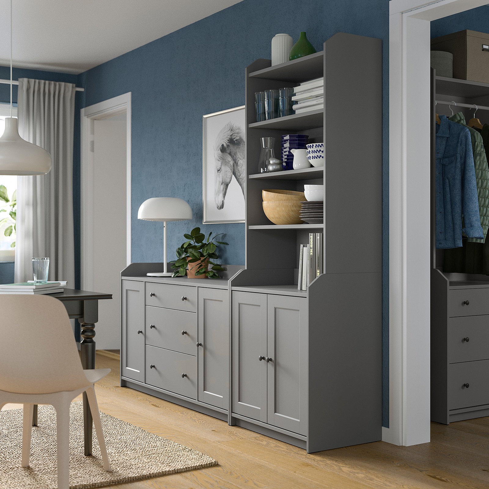 HAUGA Storage combination grey IKEA
