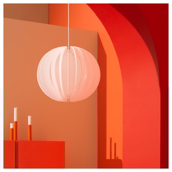 HAVSFJÄDER pendant lamp shade, white, 42 cm IKEA