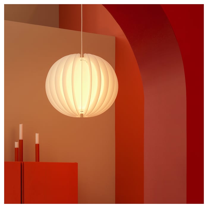 HAVSFJÄDER pendant lamp shade, white, 42 cm IKEA