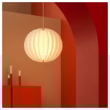 HAVSFJÄDER Pendant lamp shade, white, 42 cm