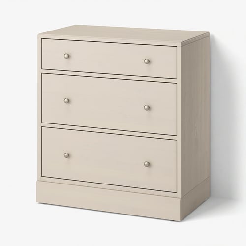 HAVSTA Chest of 3 drawers - grey-beige 81x47x89 cm