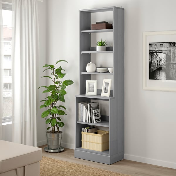HAVSTA grey, shelving unit with plinth, 61x37x212 cm IKEA