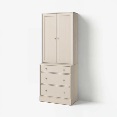 HAVSTA Storage combination with drawers, grey-beige, 81x47x212 cm