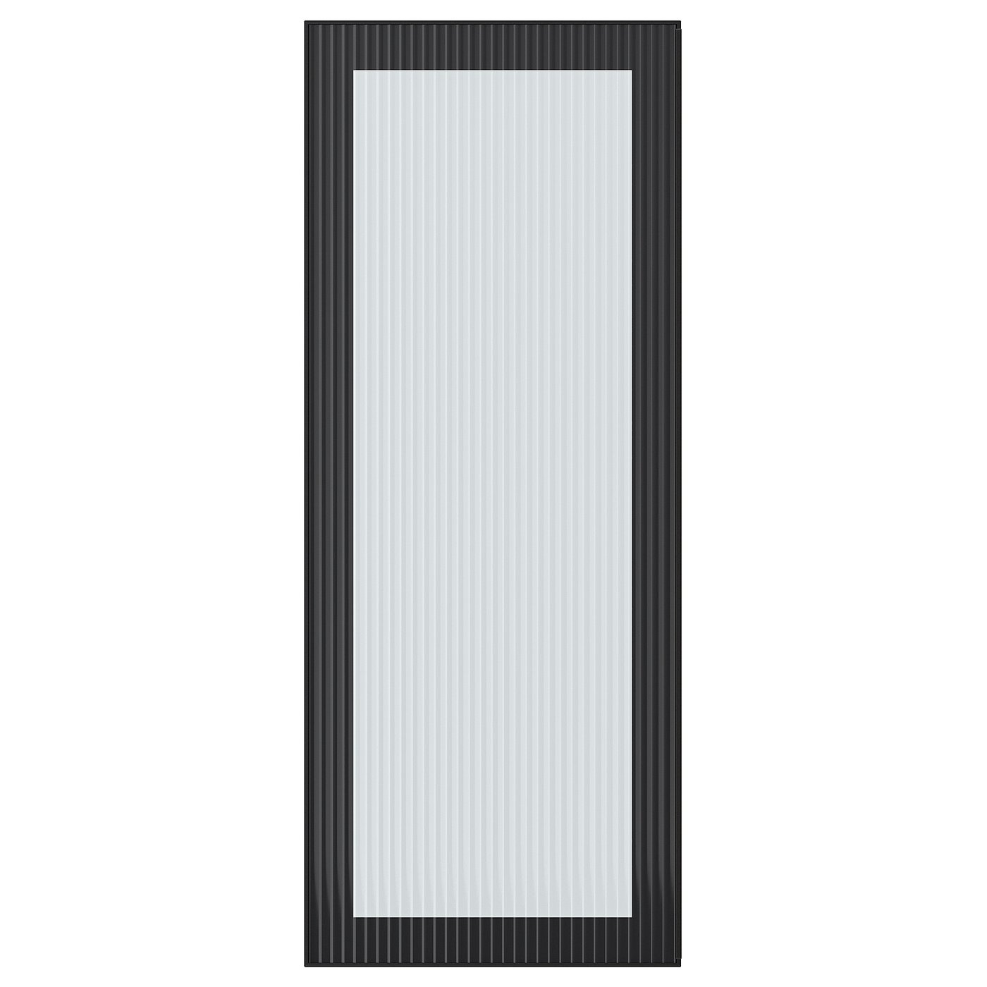 HEJSTA Glass door - anthracite/reeded glass 40x100 cm